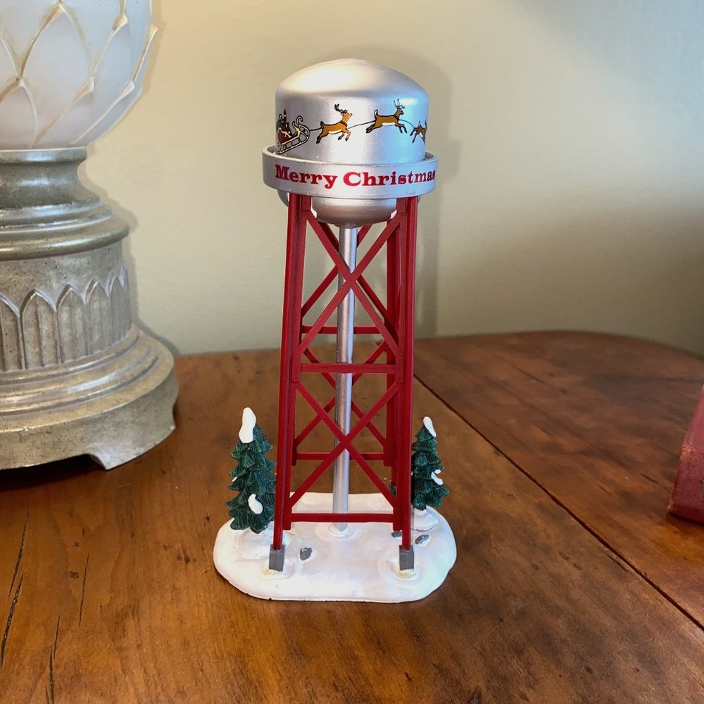 Vintage Lemax Christmas Village Water Tower 1996